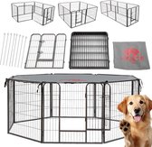 AREBOS Puppy box Oefenhok voor honden met beschermhoes voor binnen en buiten