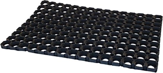 Ringmat Hoogwaardig Rubber 60x40cm - Duurzame Rubberen Deurmat, Vuilafstotend, Antislip - Perfect voor Binnen & Buiten Gebruik