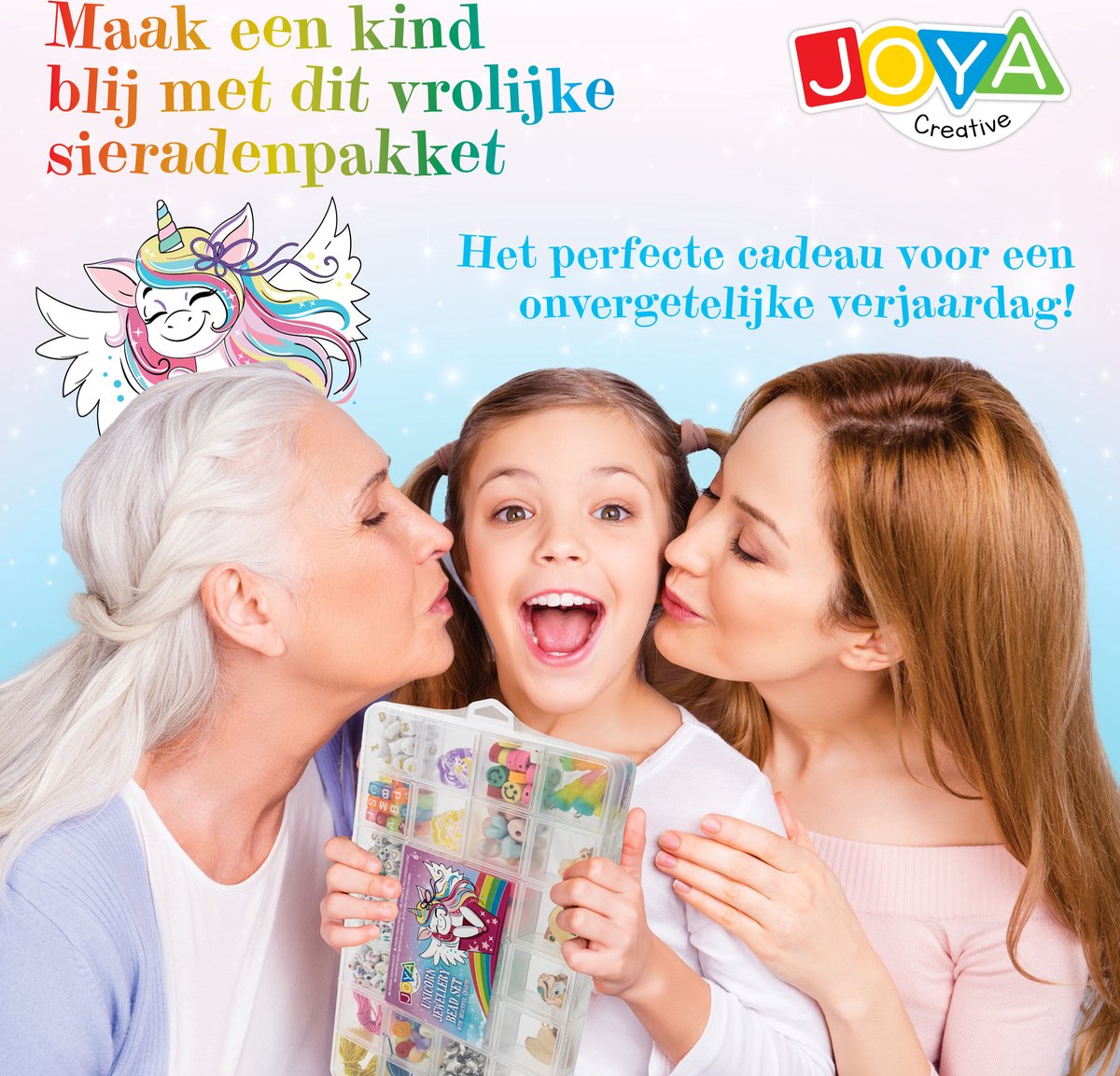 Joya Creative Unicorn Sieraden Maken – DIY Sieradenpakket voor Meisjes met Kralen, Letterkralen en Eenhoornbedels – Knutselset voor Armbandjes en Kettingen – Multicolor — afbeelding 6