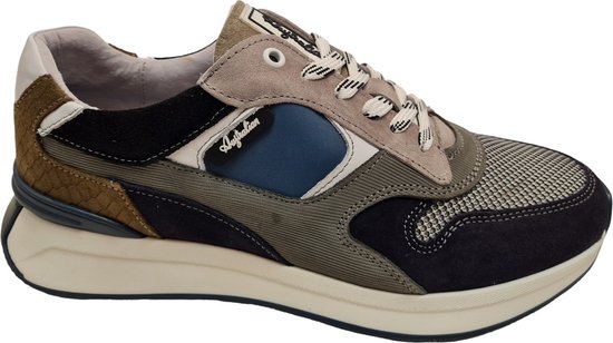 Australian Footwear - Kyoto Sneakers Grijs - Grey-Blue-Green - 44