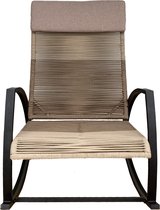 Rocking Chair Carré - Métal Sable - 98x73,5x101,5cm - SenS-Line