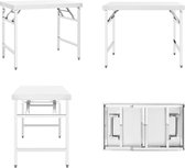 vidaXL Keukenwerktafel inklapbaar 100x60x80 cm roestvrij staal - Werktafel - Werktafels - Keukenwerktafel - Keukenwerktafels