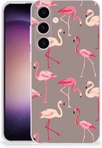 Cover Case Geschikt voor Samsung Galaxy S24 Smartphone hoesje Flamingo