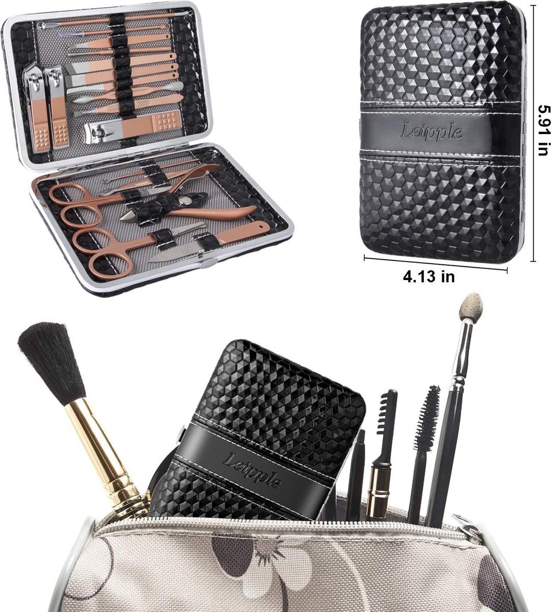 Professionele Manicureset Manicure Set Professionele Pedicure Kit Nagelverzorging Gereedschap 18 Pieces
