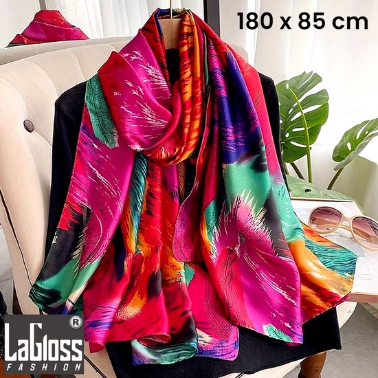LaGloss® Tijdloze Vintage Tie Dye Print 3 - Grote Sjaal - Multicolor Kleurblok - Winddicht & Zonbeschermend - Kleur 180 x 85 cm %%