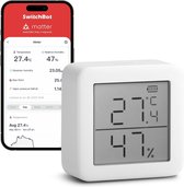 Digitale Hygrometer Bluetooth Thermo-Hygrometer met Meldingsalarm - Binnentemperatuur- en Vochtigheidsmeter Mini LCD Digitaal (Wit)
