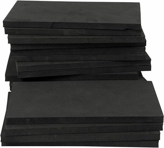 Foto: Foam platen eva foam zwart diy string art 20x12cm dikte 10mm 16 stuks