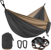 Kibus Hangmat - Camouflage - Overnachting - Outdoor - Survival - 260x140cm - 300kg - Triple stitches - Super strong - Parachute Nylon