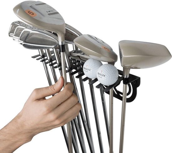 Golf club organizer display rack van 100% staal (zwart) met ruimte voor al jouw clubs. golf net — afbeelding 5