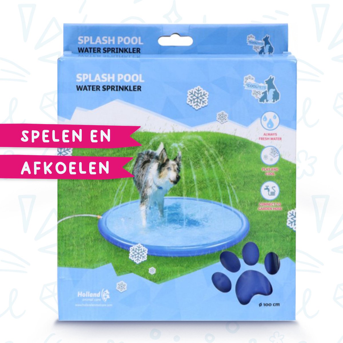 Huisdieren Interactive Water Pad Toys Outdoor Splash Play mat, stimulerende zomeractiviteit