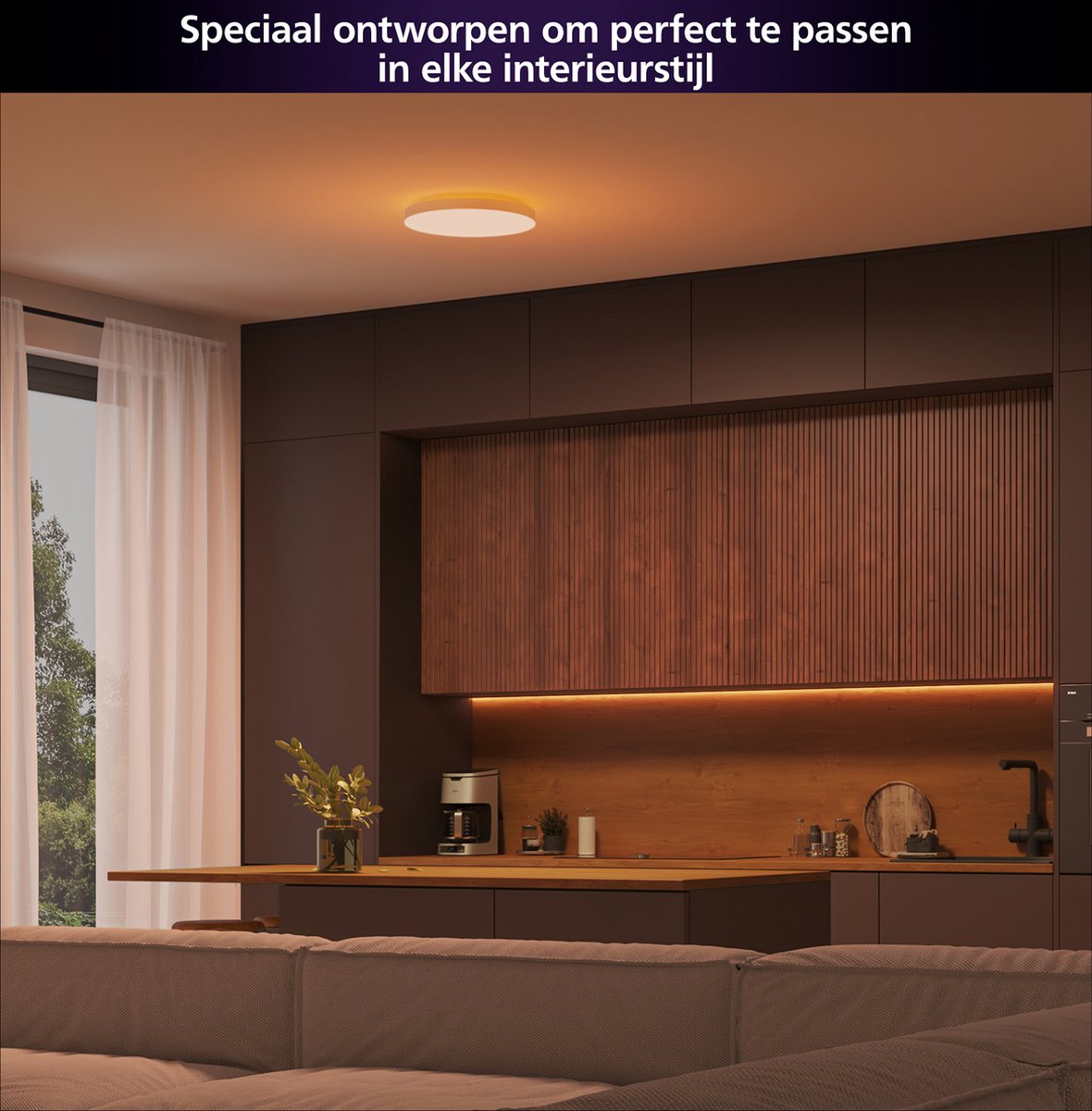 Philips Hue Datura paneellamp - wit en gekleurd licht - rond (klein) - wit — afbeelding 3