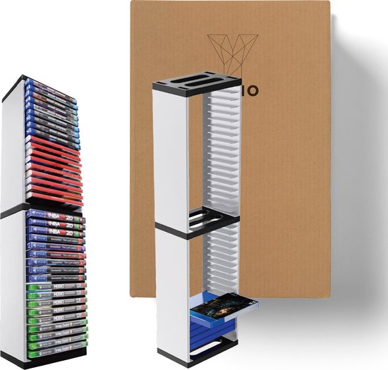 YONO Spellen Holder XL - Convient pour Playstation PS 5/4 / Xbox Series X / S - Organisateur de jeux avec support de manette - Jusqu'à 36 Jeux