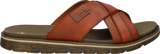 Rieker Clarino Slipper cognac Leer - Maat 40