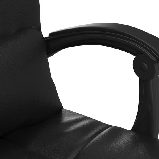 vidaXL Chaise de bureau de massage Réglable Faux cuir Noir