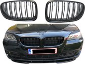 BMW 5 Serie F10&F11 (2009-2017) M-Style Grill Dubbel Spijl Glans Zwart