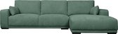 Canapé Lounge Droit Tissu Vert - 305x105x85cm - Profondeur d'assise 64cm - Giga Meubel