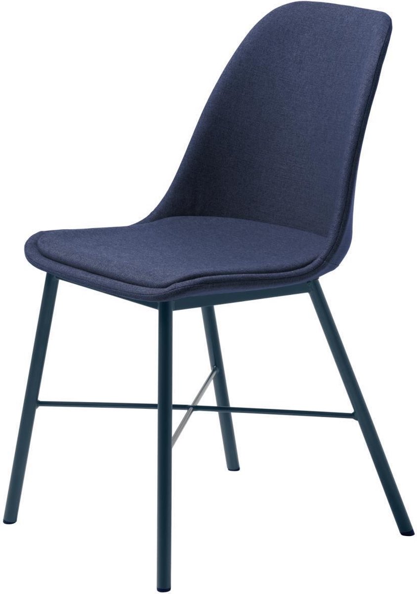 Giga Living Eetkamerstoel Blauw - Draaggewicht 110kg - 54x47x83,5cm - Set van 2