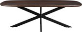 Livingfurn - Eetkamertafel Jesper Danish Oval Brown 210cm - Mangohout