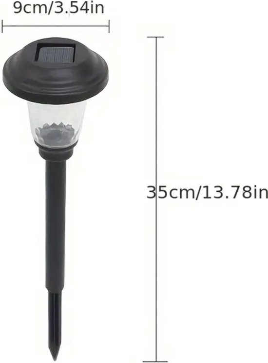 Livano Garden Lighting - Lampes de jardin - Éclairage extérieur - Siècle des Lumières de Jardin - Lampe LED - Lumière - Énergie solaire - LED - Lumière chaude - Capteur - 6 pièces