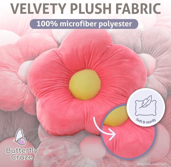 ACYOUNG Blumenboden Kissen Tatami Blumenförmiges Plüsch-Dekor Der