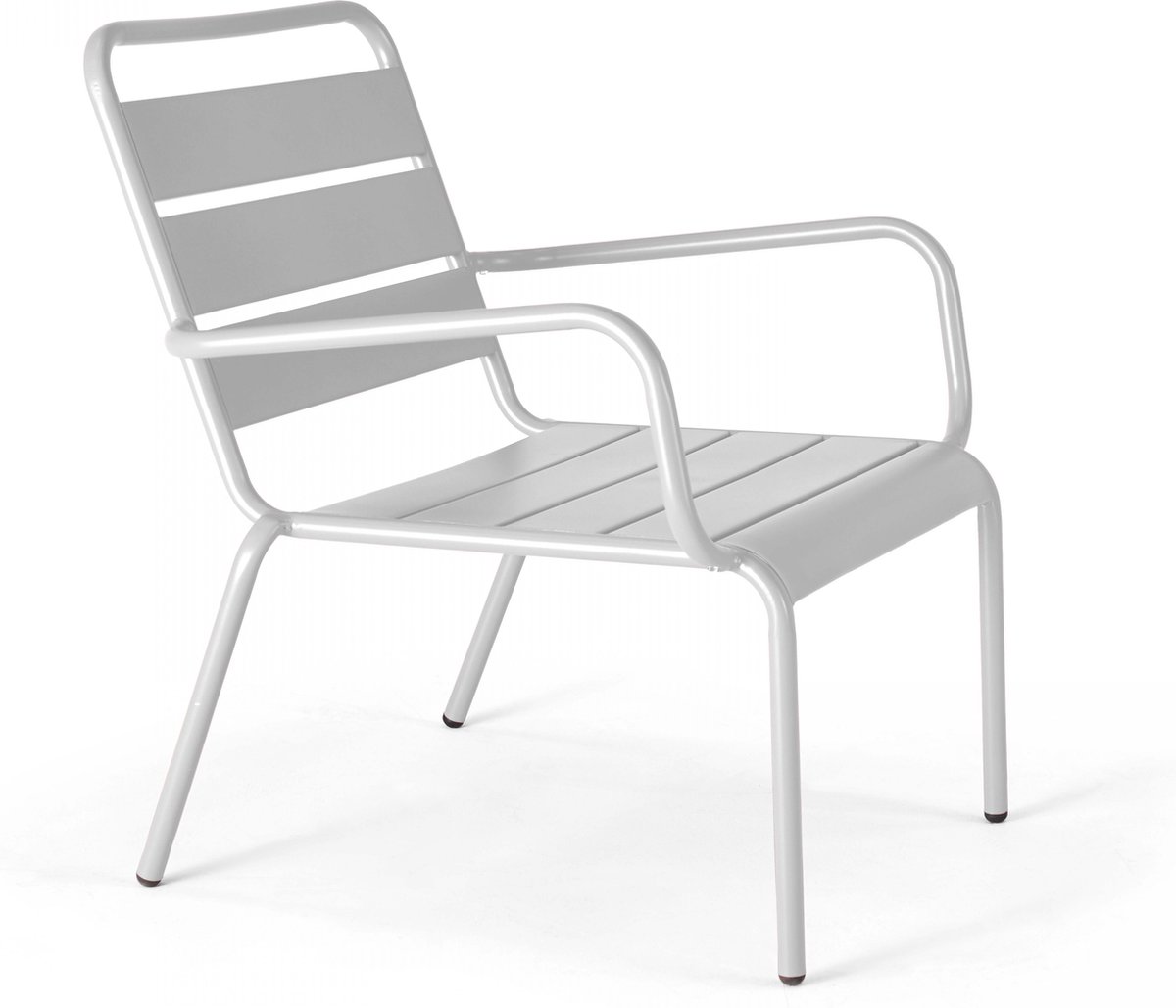 Oviala - Lage relax tuinstoel wit staal - Palavas