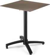 Oviala - Tuintafel 60x60 cm kantelbaar, taupekleurig betonnen laminaat - Opéra
