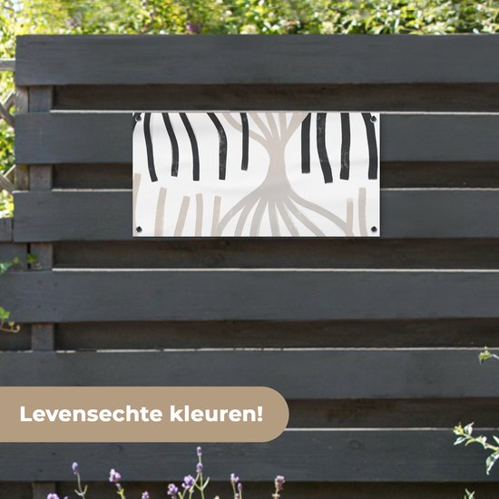 Tuinposter - Pastel - Abstract - Patronen - Poster voor buiten - Schuttingdoek - Muurdecoratie - 80x40 cm - Tuindoek - Buitenposter