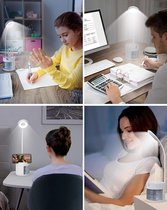 led-tafellamp - bureaulamp voor lezers, werken, studeren / bureaulamp voor kinderen lezen 11.5D x 11.5W x 25H centimetres