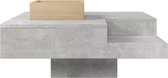 YMA® Salontafel Betonlook - Tafel met Afneembaar Opbergdoos - 72x72x30 - Vierkant