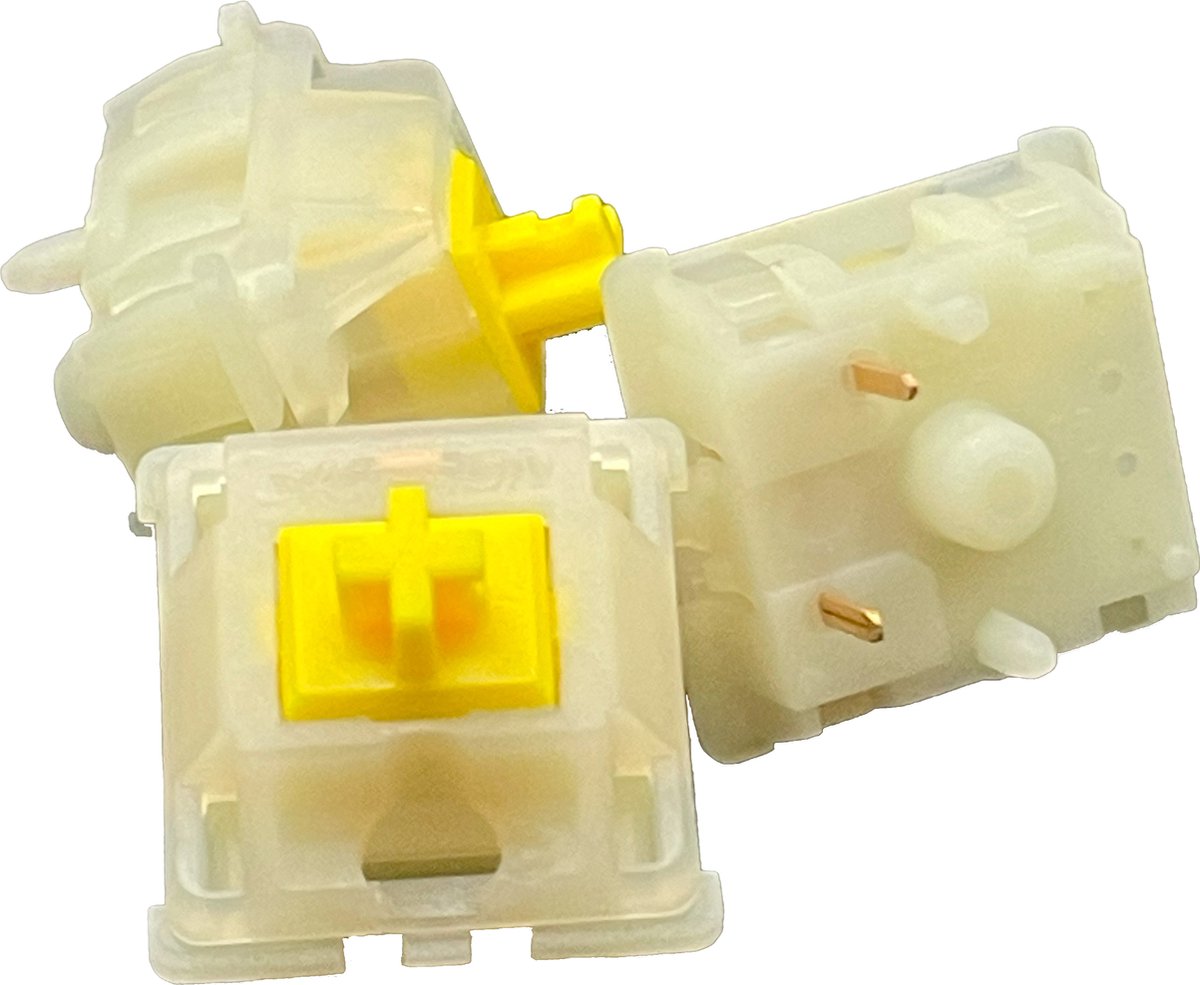 Gateron Milky Pro V2 Yellow Mechanische Switches - Linear - 30 stuks thumbnail 2
