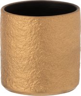 J-Line bloempot Gatsby - keramiek - goud - small - Ø 14.00 cm - 2 stuks