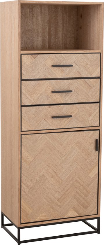 J-Line armoire - 3 tiroirs - bois et métal - naturel