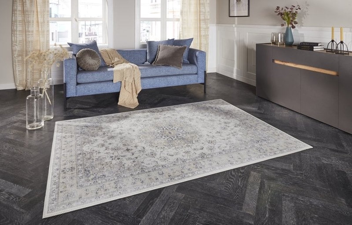 Flycarpets Elle Decoration - Klassieke Vloerkleed - Nain - Grijs - 160x230 cm