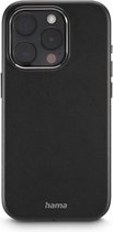 Hama Eco Premium Cover - Hoesje geschikt voor iPhone 15 Pro - Polycarbonaat, Recycled - Anti-slip en flexibel - Kras- en stootbestendig - Zwart