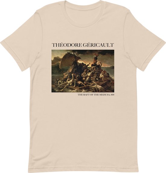 Théodore Géricault 'Het vlot van de Medusa' ("The Raft of the Medusa") Beroemd Schilderij T-Shirt | Unisex Klassiek Kunst T-shirt | Soft Cream | S
