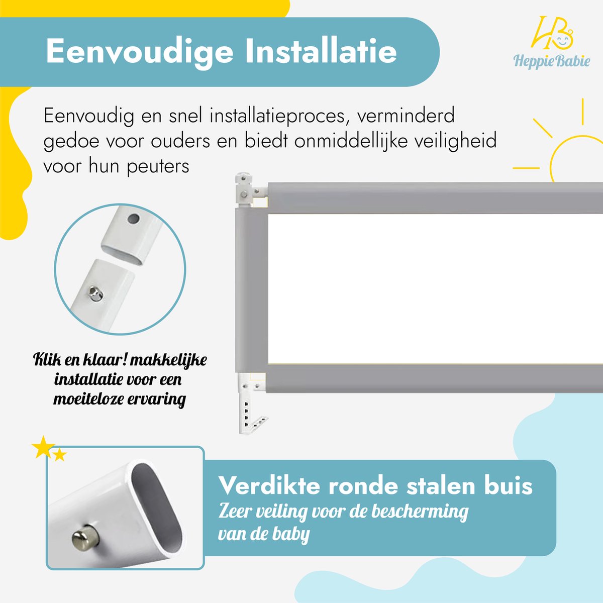 HeppieBabie HeppieBabie 150 cm Bedhekje - afbeelding 3