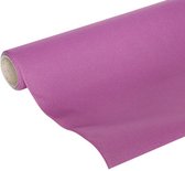 Chemin de table Cosy & Trendy - 2x - papier - violet - 480 x 40 cm