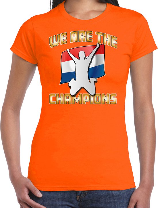 Bellatio Decorations Verkleed shirt voor dames - Nederland - oranje - voetbal supporter - themafeest XXL