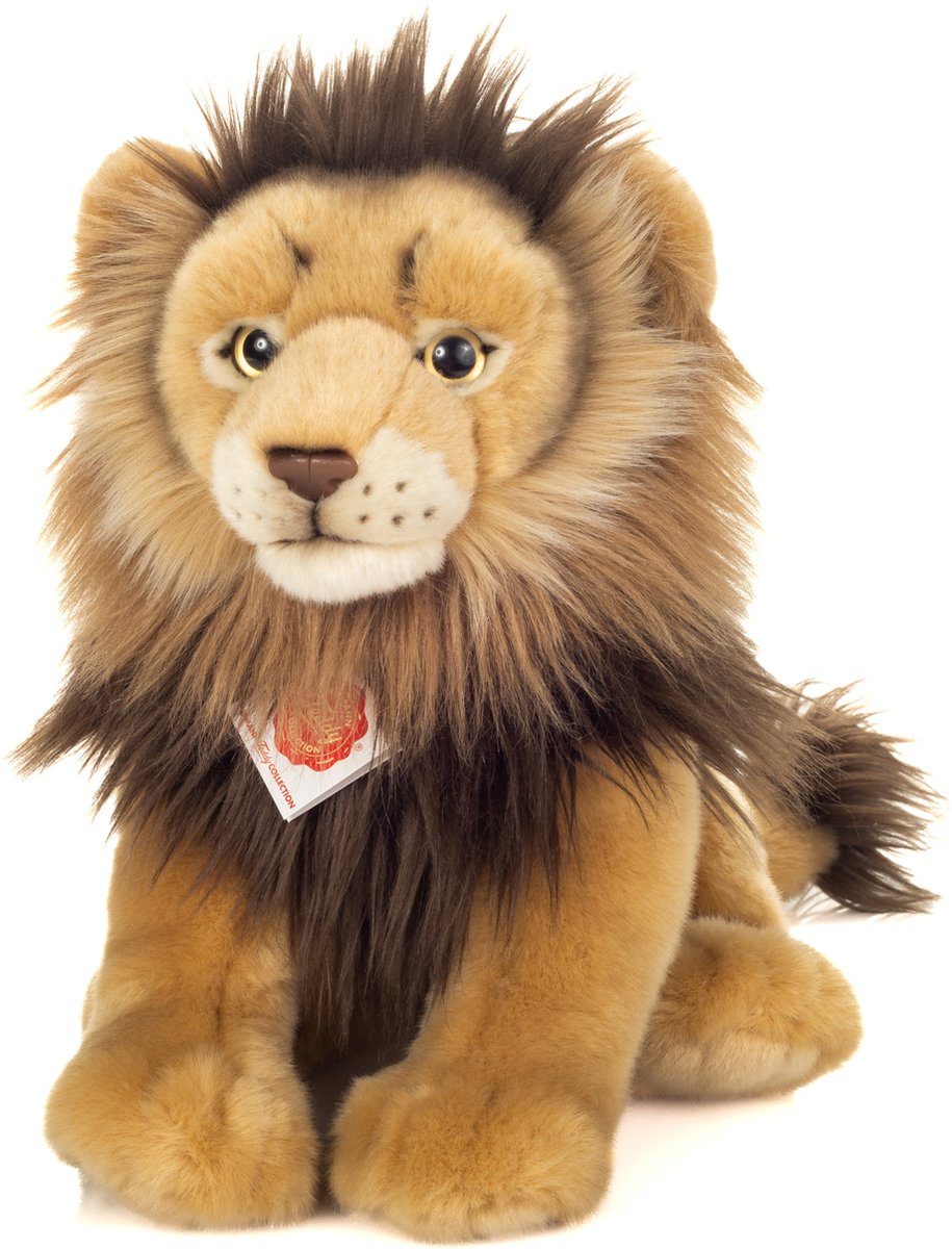 Hermann Teddy Knuffeldier Leeuw - zachte pluche stof - premium knuffels - lichtbruin - 30 cm - Leeuwen