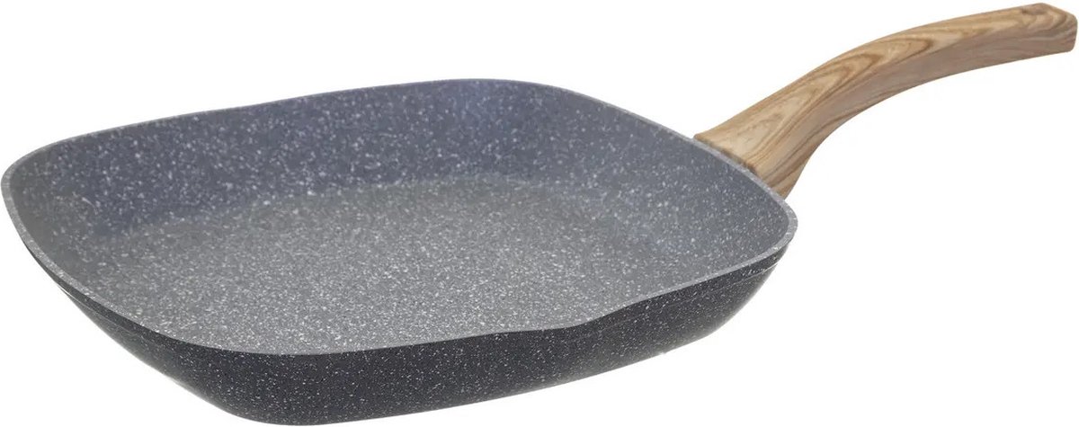 5Five grillpan/koekenpan - aluminium - geschikt voor alle warmtebronnen - 29 x 47 x 5.5 cm