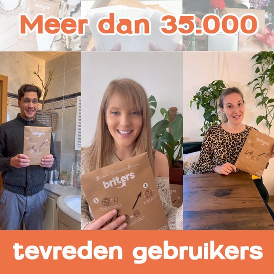 Briters Wasstrips - 100 wasbeurten - Ecologische Wasmiddeldoekjes - 100% plasticvrij - Fresh Linen - Eco Wasmiddel - Wash Sheets - Duurzaam wassen
