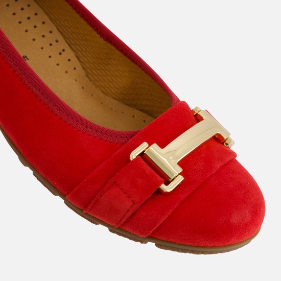 Gabor Instappers rood Suede Dames Maat 38 bol