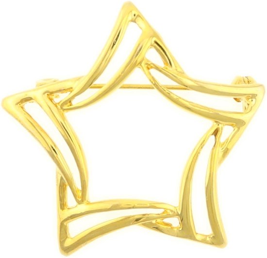 Behave® Broche ster goud kleur 4,5 cm