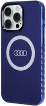 Coque arrière Audi IML Big Logo ( Compatible MagSafe) - Convient pour Apple iPhone 15 Pro Max (6,7") - Blauw