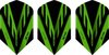 Afbeelding van het spelletje Xq Max Flights Pvc Slim-cuts 100 Micron Groen/zwart 3 Stuks