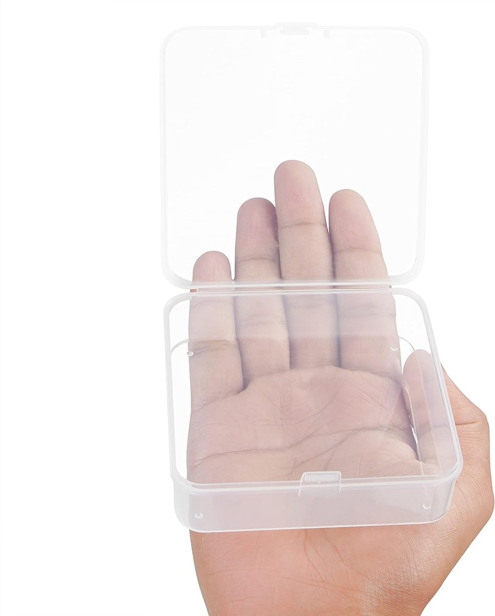 Lot De 36 Petites Boîtes De Rangement Plastique Transparentes Avec Couvercle - 3,5 X 3,5 X 2 Cm - Parfaites Pour Bijoux, Perles Et Médicaments