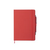 Notitieboek A5 - Notebook - Notitieboeken - Schrift - Hardcover - Met pen - Kunstleer - Rood