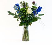 Boeket Blue Monday | Flowers In Mixed Blue & With Colors | 50Cm Length