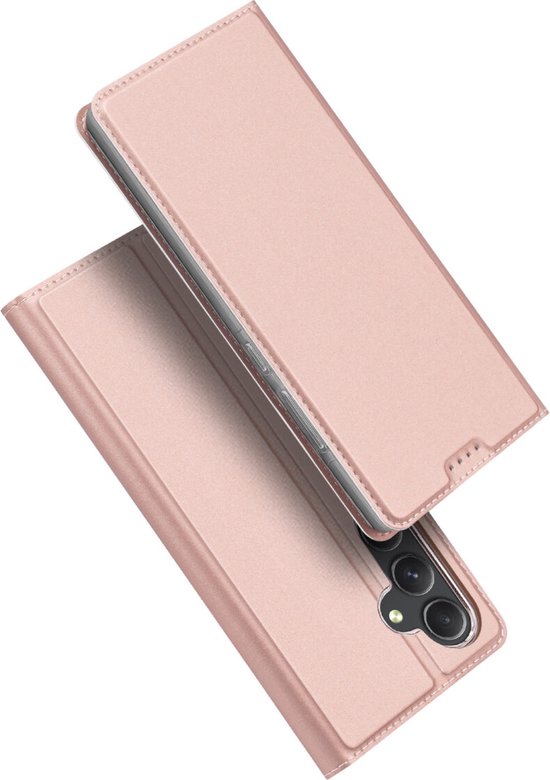 Coque Dux Ducis Skin Pro Series adaptée au Samsung Galaxy A35 | Book Case avec porte-cartes | Porte-monnaie | Standard | Rose