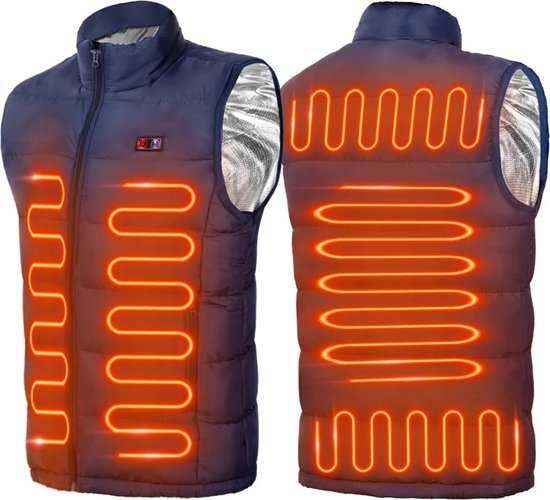 Actania Elektrische Bodywarmer - Heated Vest - Verwarmde Bodywarmer - Jas - Oplaadbaar - Maat L - Zwart - Heren Model